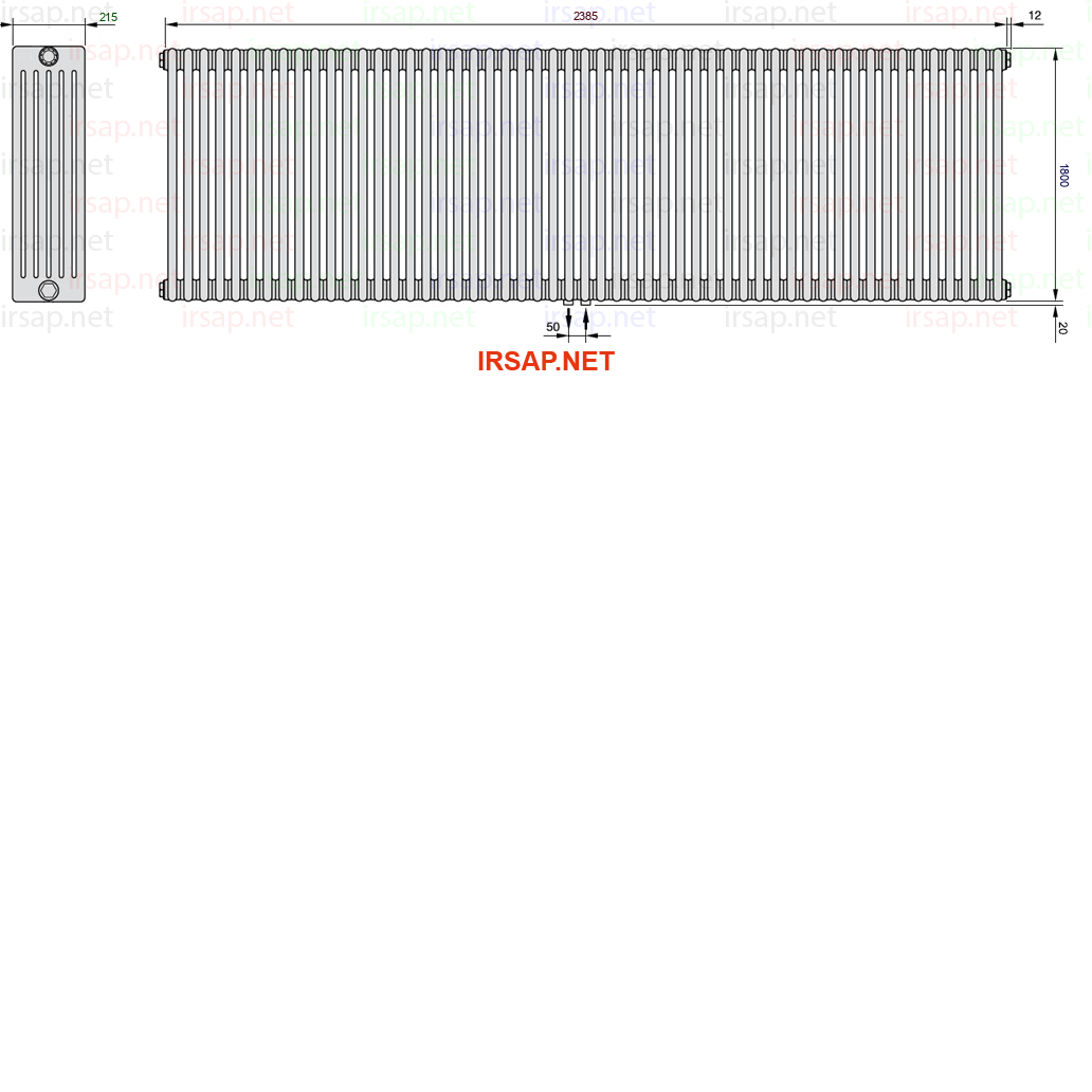 Радиатор IRSAP Tesi 61800/53 T50 CL 01